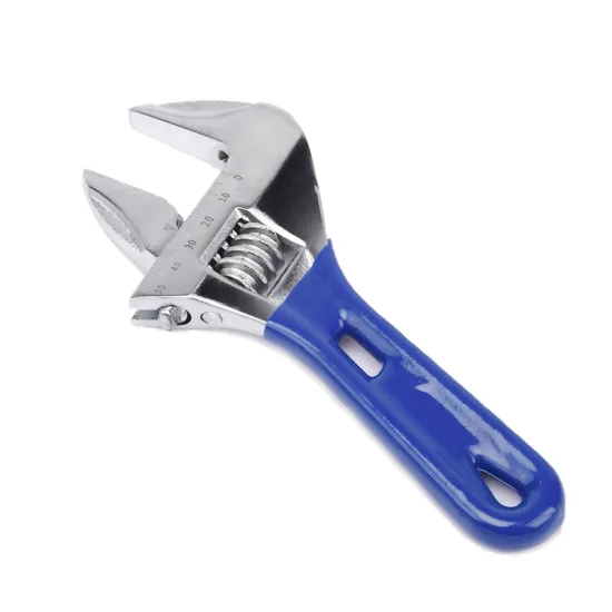 Adjustable Large Opening Ring Spanner Short Handle Steel Wrench