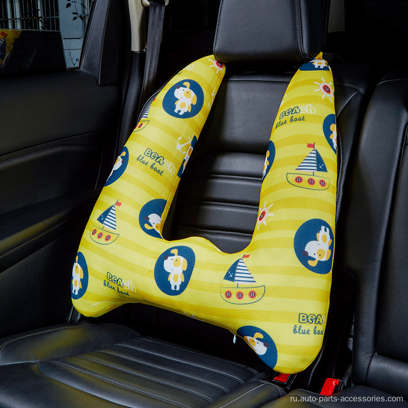 Автомобильная спящая подушка мультфильм U-образный мягкий