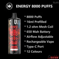 KK Energy 8000puffs Fabor de frutas Vapor