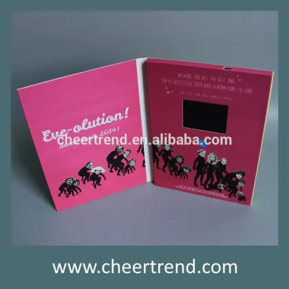 hot selling story book shape lcd video brochure