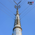 Torre de energia em tubo de aço