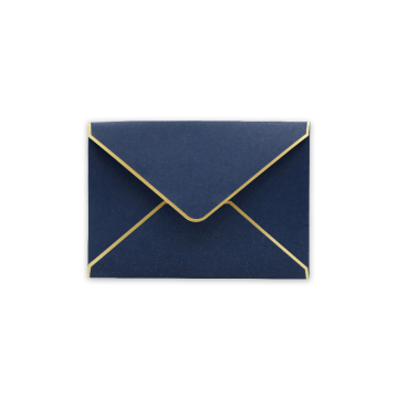 Hot Sale Baronial Dark Blue A5 Glitter Thank You Card with Gold Rim - Wedding Envelope