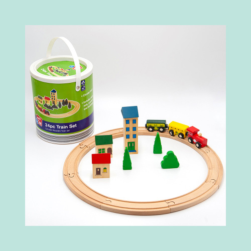 Juguetes de pista de tren de madera, juguetes de madera 12 meses de edad