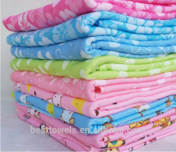 Good quality innovative printed microfiber children bath towel