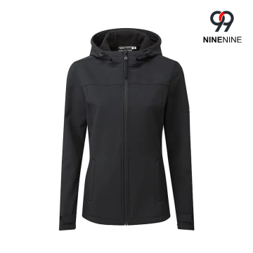 Jaqueta Softshell com capuz resistente ao chuveiro feminino