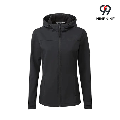 Giacca softshell con cappuccio resistente alla doccia da donna