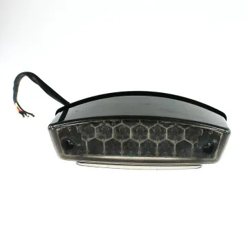 New Black 12V 3W Motorcycle Led Lights Motorcycle Bike Rear /Tail / Stop / Brake Light Plate Light