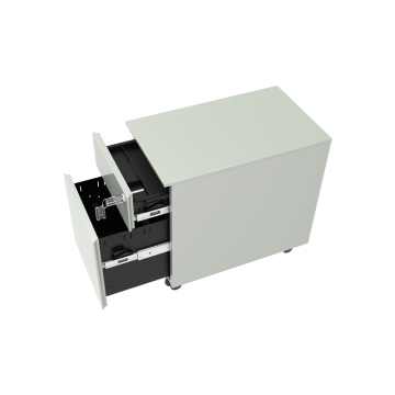 White Metal Filing Cabinet with 3 Drawers - OEM Office Mobile Furniture