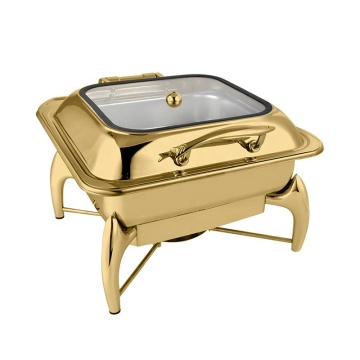Gold Commercial Catering Kitchenware Set: Perfect for Electric Hot Pot, Chafer Dishes, Food Buffet Display, and Warmer Needs
