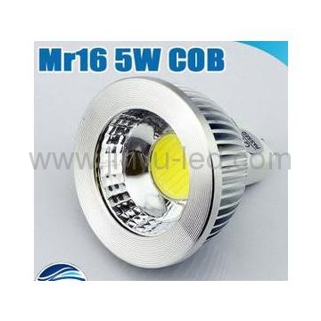 DC12V 500 Lm 5W COB MR16 Led Spot Light with 3years warranty