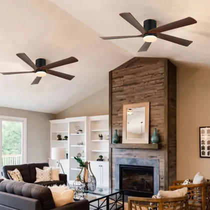 Nordic Wood Restaurant Fan - Ceiling Fan Lamp for Living Room