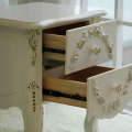 White Wooden Nightstands with 2 Layer Drawer