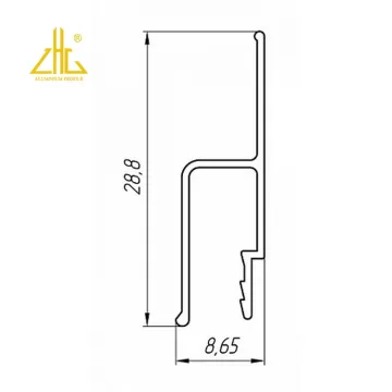Zhonglian Supply Various Surface Finishing Aluminium Profile Stretch Ceilings for Architecture
