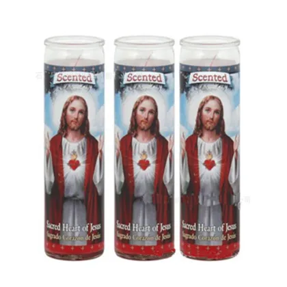 White sanctuary series church candle religious candles