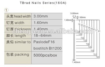 T brad nails series