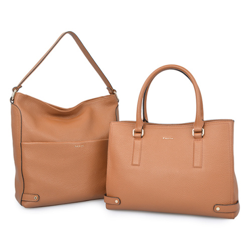 Spring Bag Natural Leather Triangle Hobo Bag Tan