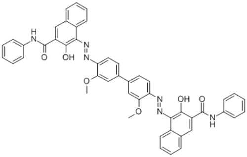 4,4'-[(3,3'-dimethoxy[1,1'-biphenyl]-4,4'-diyl)bis(azo)]bis[3-hydroxy-N-phenylnaphthalene-2-carboxamide] CAS 10127-03-4