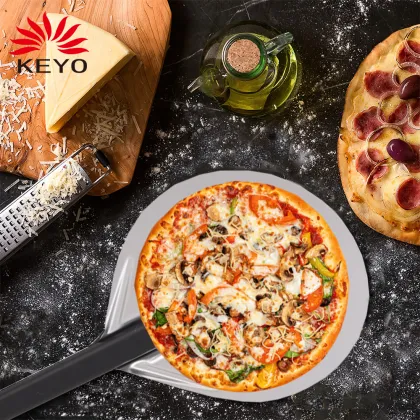 Homemade Pizza Bread Bakers Kitchen Tool Aluminum Alloy Metal Perforated Pizza Shovel