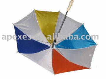 Straight advertising umbrella with wood handle