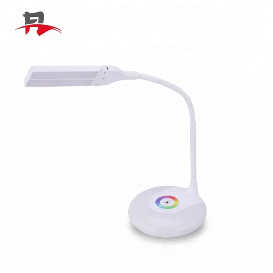 2-in-1 Dimmable 7 Color Changing USB Rechargeable Table Lamp - Adjustable Eye-Care Reading Desk Lamp