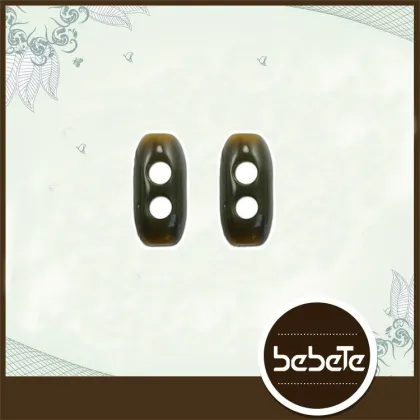 2-holes natural bull horn buttons