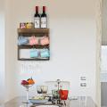 Wooden Wall Mounted Mug Rack with Hooks