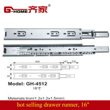 16" iron drawer runner drawer slide soft close