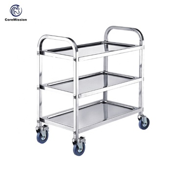 Stainless Steel Commercial Restaurant Mobile Dining Trolley