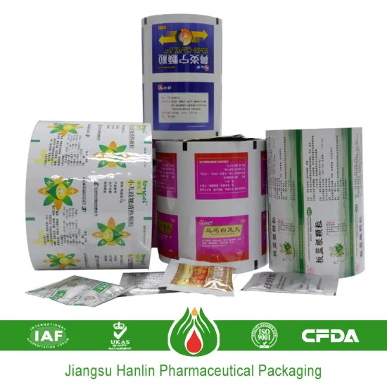 custom printed packaging pharma medication packing roll