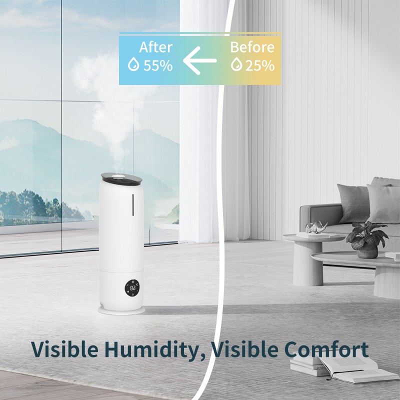 HONETIAN uv sterilization 24 timer 8.0L capacity remote control custom colors indoor plastics tower humidifiers forlarge room
