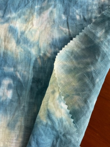 tie dyed linen print fabric