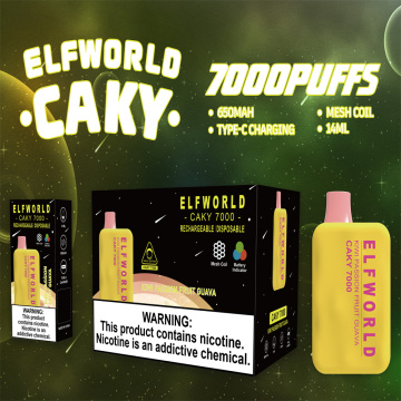 ElfWolrd Caky 7000 Strawberry ice Vape