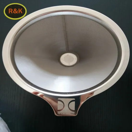 Removable stainless steel coffee filter strainer