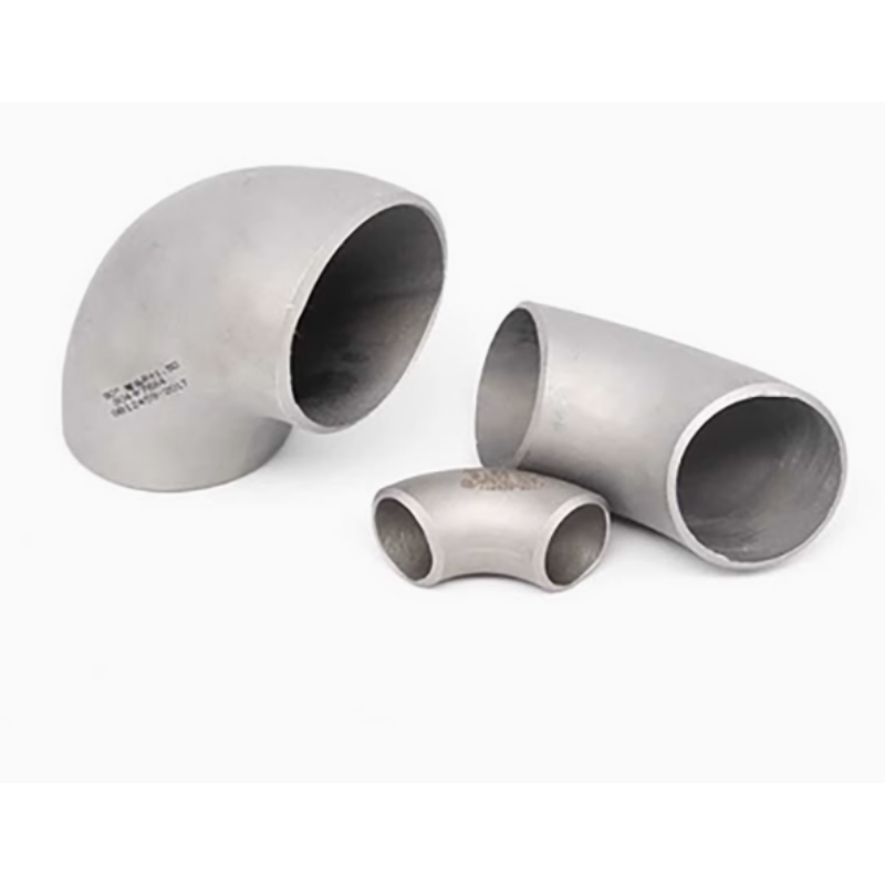 Stamped stainless steel 90 degree elbow