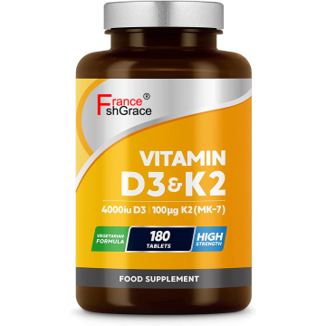 Vitamina D3 K2 добавка 180 таблеток способствует пищеварению