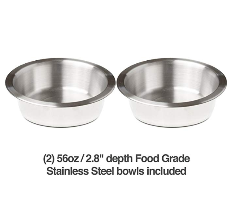 Stainless Steel Raised Pet Bowls