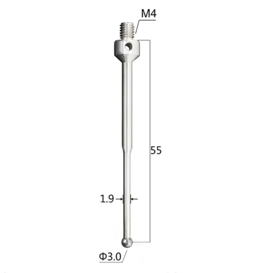 55mm Length 3mm Ball M4 EDM Probe Stylus: Precision Measurement Tool