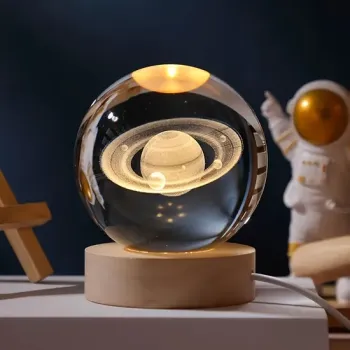 Elegant LED Night Light with Crystal Ball Design