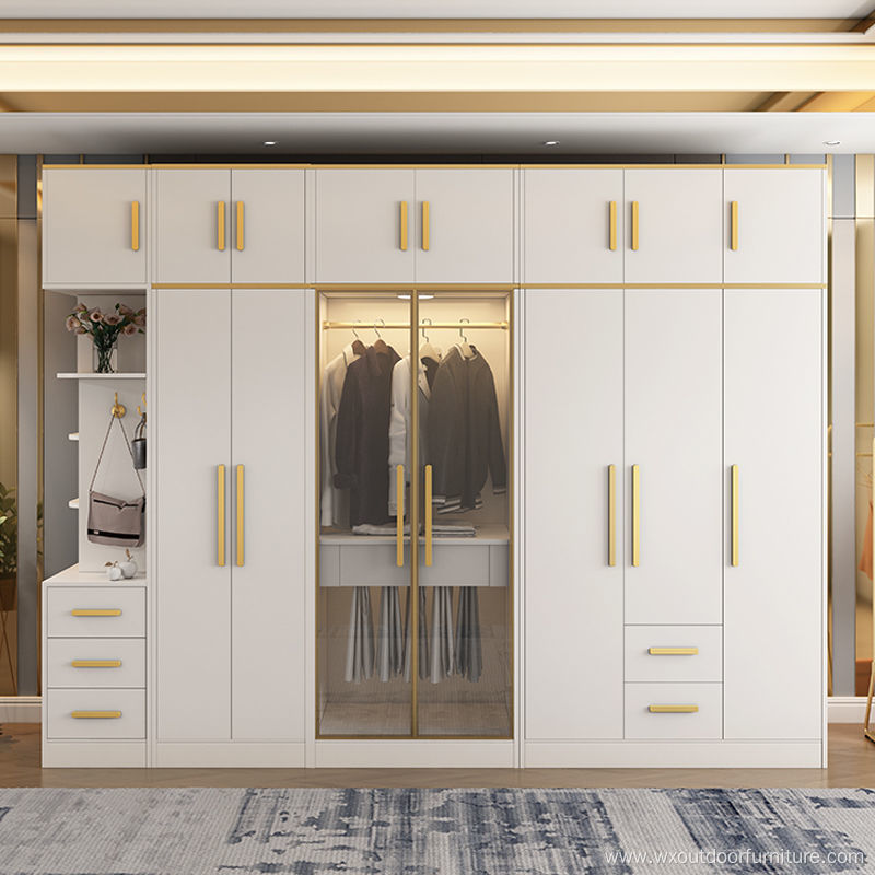Modern Durable Bedroom Furniture Clothes Combination Cupboards Border Closet Organizer Wooden Cabinet Wardrobes