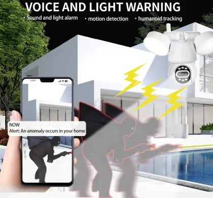 Xm Icsee 4MP Outdoor Wireless PTZ Floodlight Camera