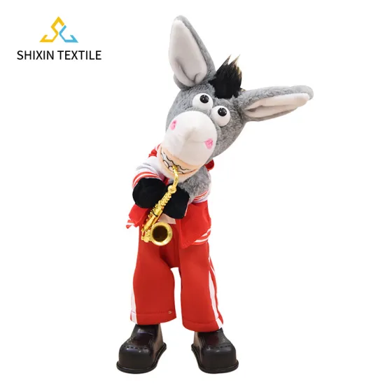 2023 Edition: Interactive Musical Night Light, Sound Projector, and Educational Toy Set for Children Featuring a Squeaky Donkey Plush