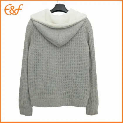 Knitted Cap Sweater Jacket Men Used For Winter