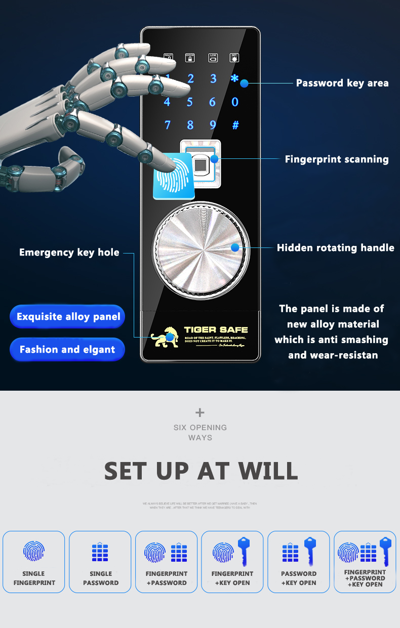 SK fingerprint safe Panel detail diagram