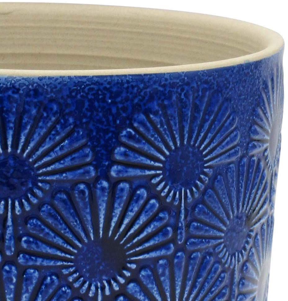 Vaso de flores de cerâmica moderna de pedra e feixe