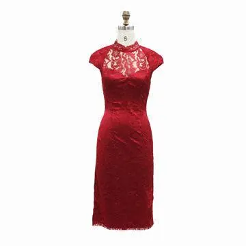 Charming Allure High Lace Neckline The Traditional Chinese Dress