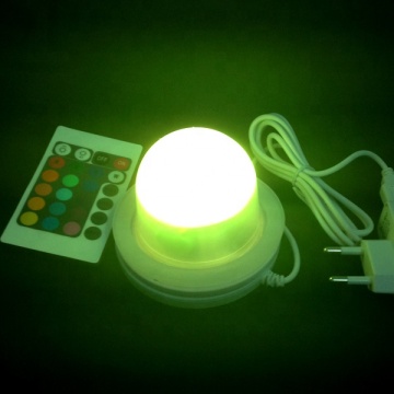 Cordless LED Light Base for Plastic Furniture - Induction Charge Lithium Battery Powered