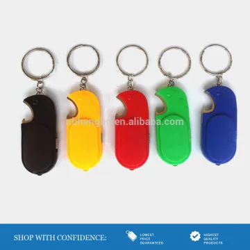 customized cheap plastic 1 led flashlight keychain