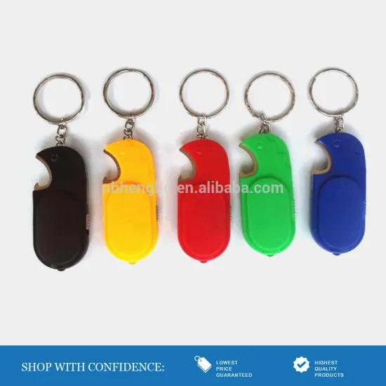 customized cheap plastic 1 led flashlight keychain