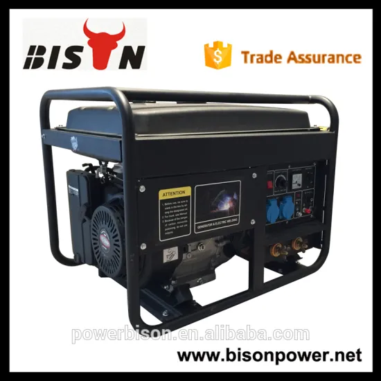 Bison China Zhejiang High Quality Gasoline Engine 6KW Portable Welding Generator 300 AMP