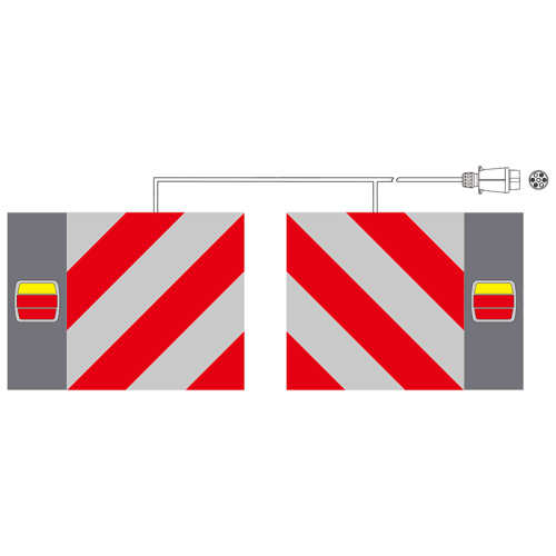 Homologated reflecting panel with cable and lamp kit